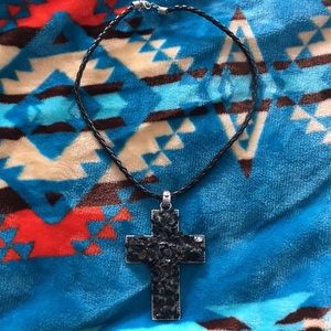 🌟3 for $15🌟Chunky stone cross necklace